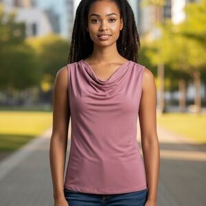 Elegant Mauve Sleeveless Top